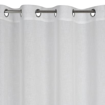 Zasłona gotowa na przelotkach ANGELICA 140x250 Eurofirany biała o strukturze deszczyku