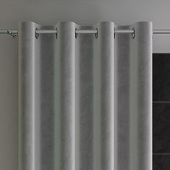 Zasłona gotowa na przelotkach VELVI 140x230 jasnoszara