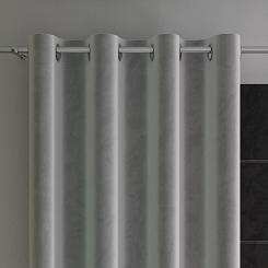 Zasłona gotowa na przelotkach VELVI 140x230 jasnoszara