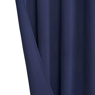 Zasłona gotowa na przelotkach HOLD 140x250 zaciemniająca blackout granatowa