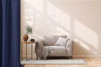 Zasłona gotowa na przelotkach HOLD 140x250 zaciemniająca blackout granatowa
