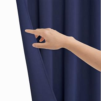 Zasłona gotowa na przelotkach HOLD 140x250 zaciemniająca blackout granatowa