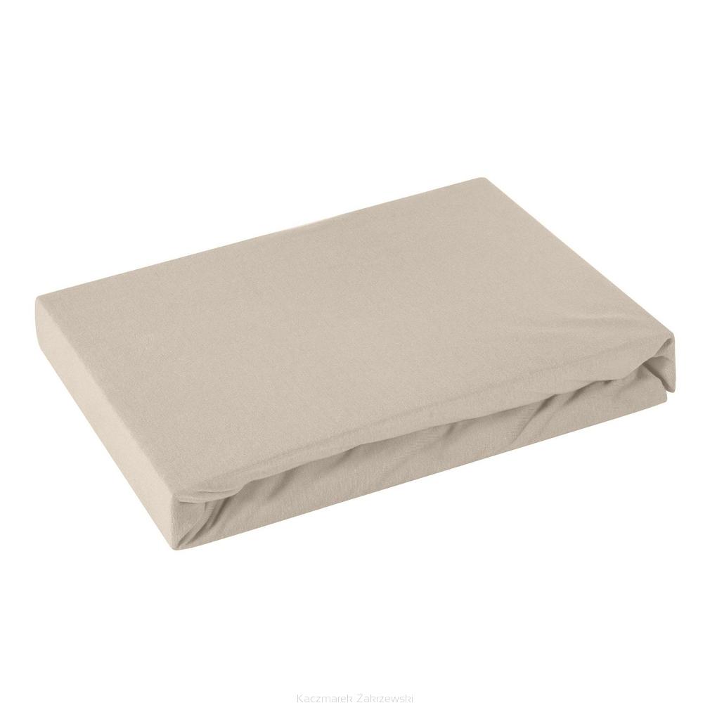 Prześcieradło jersey z gumką  120x200 Eurofirany beżowy