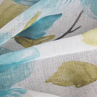 Firana gotowa na przelotkach SOFIA 140x250 Eurofirany biały/niebieski