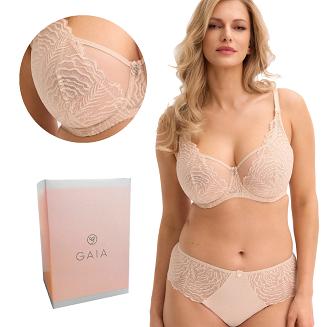 Biustonosz balkonetka z koronką Soft Jessia 1229 miękki beżowy