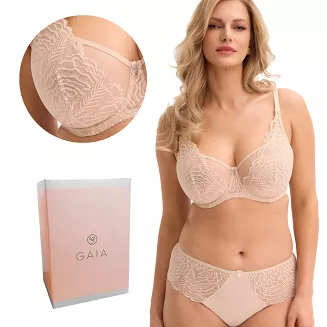 Biustonosz balkonetka z koronką Soft Jessia 1229 miękki beżowy