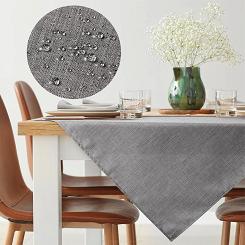 Obrus dekoracyjny wodoodporny KATE 85x85 Eurofirany srebrny strukturalna faktura