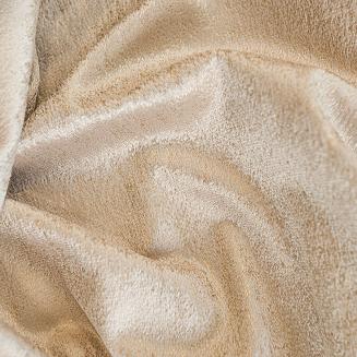 Zasłona gotowa na przelotkach ELEONORA 140x250 jasnobeżowa ze złotym nadrukiem