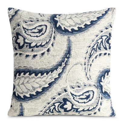 Poszewka dekoracyjna SABRINA 43x43 Eurofirany kremowa granatowa ornament paisley