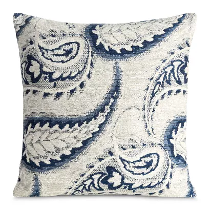 Poszewka dekoracyjna SABRINA 43x43 Eurofirany kremowa granatowa ornament paisley