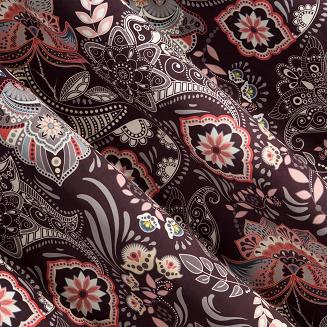 Zasłona gotowa na przelotkach MIREI 140x250 Eurofirany śliwka/ciemnorózowy