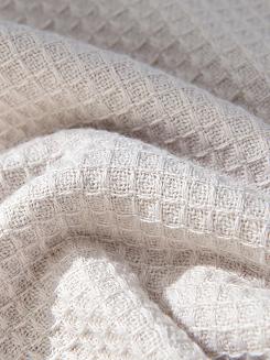 Ręcznik bawełniany wafel Checky 70x140 kaszmirowy z ozdobną bordiurą