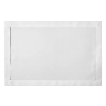 Obrus dekoracyjny (komplet 4 szt.)  LUCY 30x40 Eurofirany biały zdobiony kantą