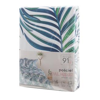 Pościel bawełniana PALMS 160x200 Design91 biały