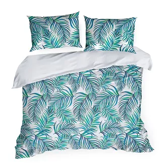 Pościel bawełniana PALMS 160x200 Design91 biały