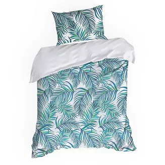Pościel bawełniana PALMS 160x200 Design91 biały