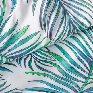 Pościel bawełniana PALMS 160x200 Design91 biały