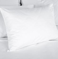 biała poszewka hotelowa standard 50x70 na zamek