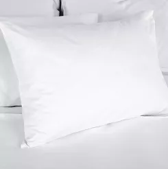biała poszewka hotelowa standard 50x70 na zamek
