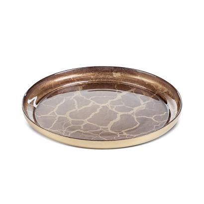 Patera dekoracyjna SUZI 21x2 Eurofirany złota brązowa