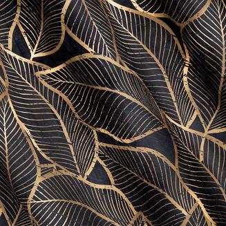 Zasłona gotowa na przelotkach ASTEJA 140x250 Eurofirany czarny/złocisty