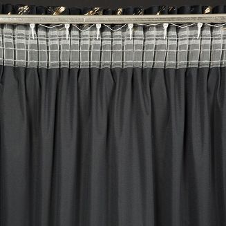 Zasłona gotowa na taśmie MOLLY 140x270 Eurofirany czarny