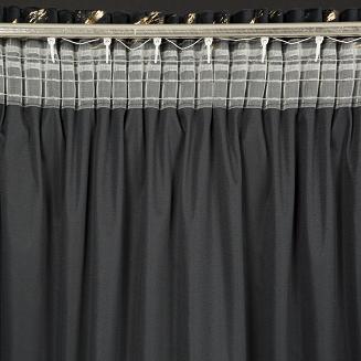 Zasłona gotowa na taśmie MOLLY 140x270 Eurofirany czarny