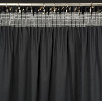 Zasłona gotowa na taśmie MOLLY 140x270 Eurofirany czarny