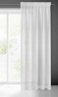 Firana gotowa na taśmie SIBEL 140x270 Eurofirany biały/srebrny