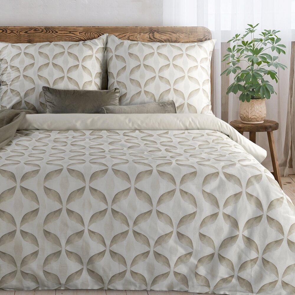 Pościel satynowa SPRING103 160x200 Eurofirany ciemnobeżowy