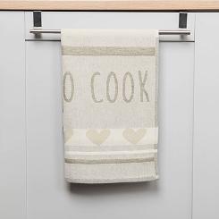 Ścierka kuchenna bawełna egipska COOK 50x70 serduszka beżowa