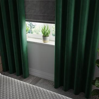 Zasłona gotowa na przelotkach VELVI 140x250 butelkowa