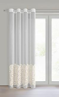 Firana gotowa na przelotkach LIZA 140x250 Eurofirany beżowy