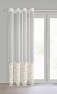 Firana gotowa na przelotkach LIZA 140x250 Eurofirany beżowy