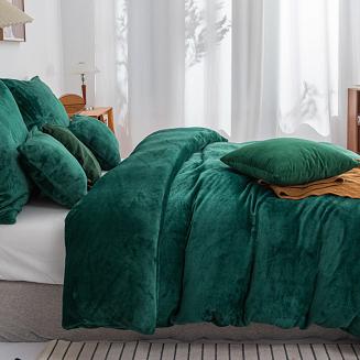 Pościel z mikrofibry MIŚ Cozy 160x200 zielona