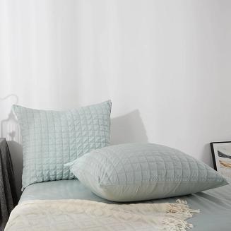 Pościel marszczona CREASY 140x200 jednobarwna szałwiowa