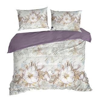 Pościel satynowa SPRING 200x220 Eurofirany ciemnofioletowy