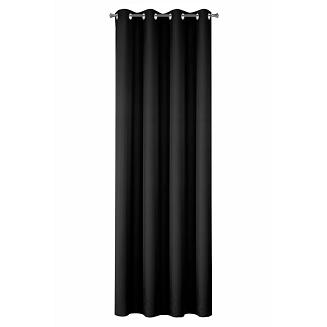 Zasłona gotowa na przelotkach ADORE 140x250 Eurofirany czarna