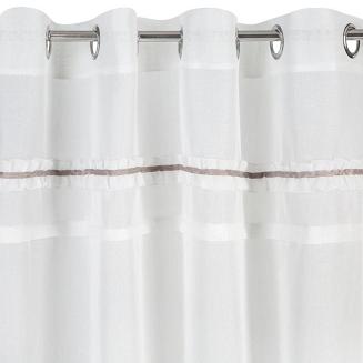 Zasłona gotowa na przelotkach DENISE 140x250 Eurofirany biała