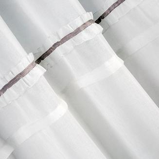 Zasłona gotowa na przelotkach DENISE 140x250 Eurofirany biała