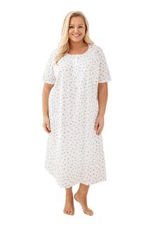 Koszula damska REGINA kod 019 niebieskie kwiatuszki