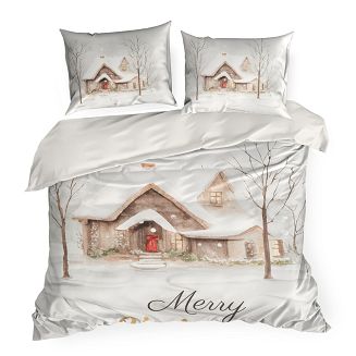 Komplet pościeli świąteczny POS 160x200 Eurofirany biały