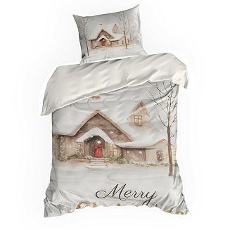 Komplet pościeli świąteczny POS 160x200 Eurofirany biały