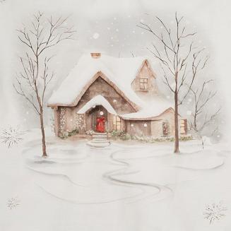 Komplet pościeli świąteczny POS 160x200 Eurofirany biały