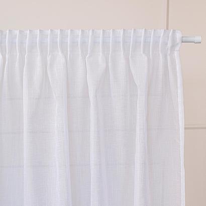 Firana gotowa na taśmie NALA 140x250 biała gładka