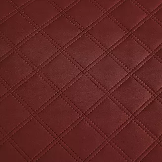 Narzuta dekoracyjna RUFFY 140x200 pikowana z falbanką bordowa