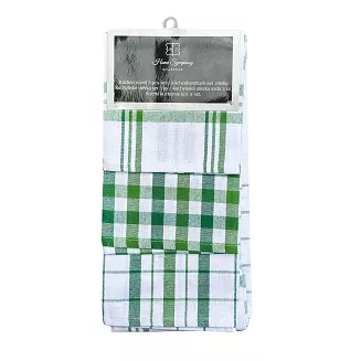 Komplet ścierek kuchennych Ara 3 szt. 45x65 zielona kratka
