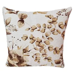 Poszewka z kory 50x60 biała beżowa kwiaty peonii