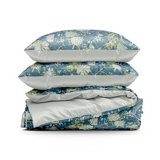 Pościel satynowa SPRING 140x200 Eurofirany niebieski