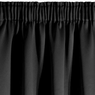 Zasłona gotowa na taśmie LOGAN 135x270 Eurofirany czarna